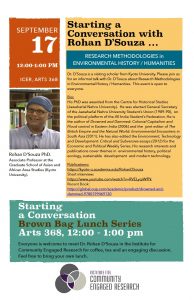 Sept.17.19 – Starting a Conversation with Dr. Rahon D’Souza –