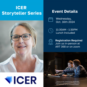 Oct. 16, 2024 – Join us for the next ICER Storyteller’s series with Dr. Rachelle Hole!