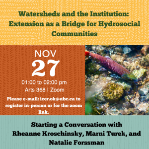 Nov.27 Starting a Conversation with Rheanne Kroshinsky, Marni Turek and Natalie Forssman!